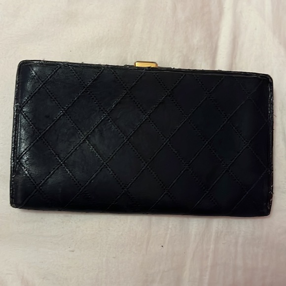 SOLD Authentic WOC Large Timeless Wild Stitch Chanel Leather Wallet Snap Closure - Picture 3 of 12